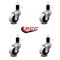 Service Caster 2 Inch Thermoplastic Rubber Wheel 1-5/8 Inch Expanding Stem Caster SCC, 4PK SCC-EX05S210-TPRS-158-4 - alternate 3